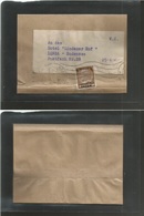 Poland. 1940 (25 April) Nazi Occup. Ovptd Issue. Krakau - Linda, Bodensee, Germany. Fkd Complete Wraper. 6 Gr Ovpt Value - Autres & Non Classés