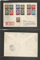 Poland. 1940 (26 April) German Osten Nazi Occup Issue. Registered Multifkd Env, Incl 3  Y Value. Krakau - Geislingen, Ge - Autres & Non Classés