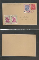 Poland. 1943 (14 Apr) Field Post Office. Fkd Card + 3 Polish Military Sea + Air Force Tied Labels. VF. - Other & Unclassified