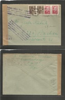 Poland. 1950 (10 June) Wrockaw - Germany, Hachen. Multifkd Env + Censored + Bilingual Doble Political Cachets. Atonic Wa - Other & Unclassified