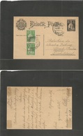 Portugal - Stationery. 1929 (14 May) Santo Tirso - Germay, Lorach 25c Blue Ceres Stat Card + 2 Adtls "REVALIDADO", Cds.  - Andere & Zonder Classificatie