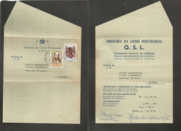 Portugal-Guinea. 1972 (12 April) Bissan - Germany, Liederbach. Radio Emisora Portuguesa. Fkd Formular, Unsealed / Comerc - Altri & Non Classificati