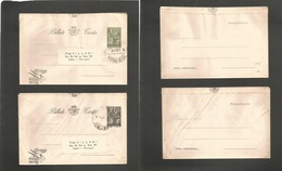 Portugal-India. 1950-1 (Oct-Nov) Nora Goa - Portugal, Lisbon Pair Of 10 Tangas And 9 Tangas Stat Air Lettersheets. Fine - Andere & Zonder Classificatie
