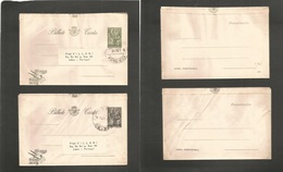 Portugal-India. 1950-1 (Oct-Nov) Nora Goa - Portugal, Lisbon Pair Of 10 Tangas And 9 Tangas Stat Air Lettersheets. Fine - Altri & Non Classificati