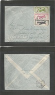 Portugal-Mozambique. 1947 (7 Oct) Luabo - Denmark, Cph. Air Multifkd Env With Tricolor Usage Of Air Tax Stamps At $6,00  - Andere & Zonder Classificatie