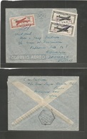 Portugal-Mozambique. 1948 (5 June) Luabo - Denmark, Cph. Air Multifkd Envelope. Air Tax Stamps Usage At $6,00 Escudos Ra - Autres & Non Classés