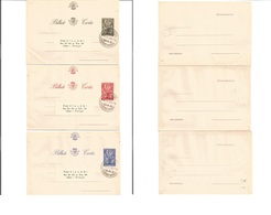 Portugal-Mozambique. 1950 (3 Nov) LM - Portugal, Lisbon. Trio Of 1,20 - 2,50 And 3,50 Esc Stat Air Lettersheets. Scarce  - Andere & Zonder Classificatie