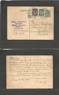 Romania. 1934 (22 May) Tarau Mures - Spain, Sevilla. 3l Green Stat Card + 2 Adtls. Better Rare Destination. - Autres & Non Classés