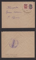 Russia. 1921 (April 3) Wrangel Russian Refugees Port. Constantinople - Belgrade (12 April) Multifkd Ovptd Issue Envelope - Autres & Non Classés