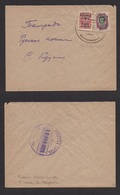 Russia. 1921 (April 3) Wrangel Russian Refugees Port. Constantinople - Belgrade (12 April) Multifkd Ovptd Issue Envelope - Otros & Sin Clasificación