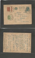 Russia. 1936 (8 April) Rostoff Am Don - Spain, Sevilla. 3 Kop Blue Stat Card + 2 Adtls. Fine Scarce Destination. - Autres & Non Classés