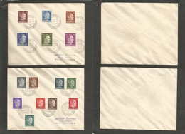 Russia. 1941 (23 May) Baranowitschi, Bielorusia - Prague, Czechoslovakia. 2 Multifkd Envelopes, Nazi Ovpted OSTLAND Issu - Autres & Non Classés