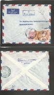 Saudi Arabia. 1960 (20 Oct) Djeddah - Sweden, Stockholm, Registered Fkd Env With Special Issues, Bilingual Cachet + Gene - Arabie Saoudite