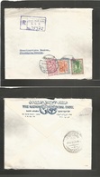 Saudi Arabia. 1963. Jeddah, SS3 - Sweden, Stockholm. Via Cairo. Registered Multifkd Envelope. Fine. - Arabie Saoudite