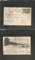 Siam. 1901 (10 May) Denmark, Copenhagen - Huang Pray, Laos With Thai (x3 / RR) Reverse Arrival Cachet. Via Moulmein, Bur - Siam