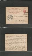 South Africa. 1900 (31 Aug) ZAR. Barberton - Newstadt, Am Haardt, Germany (15 Oct) Via Nelsprint (3 Sept) 1d Red Provisi - Andere & Zonder Classificatie
