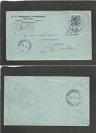 South Africa. 1918 (July 10) Denmark, Cph (22 June) - Capetown. Fkd + Censored Envelope, Where "RETOUR / NOTFOUND /ONEWE - Andere & Zonder Classificatie