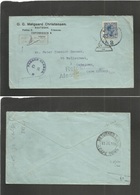 South Africa. 1918 (July 10) Denmark, Cph (22 June) - Capetown. Fkd + Censored Envelope, Where "RETOUR / NOTFOUND /ONEWE - Autres & Non Classés