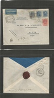 E-Correo Aereo. 1930 (21 Marzo) 294º, 317º, 319º. Barcelona - Suiza, Baden (24 Marzo) Via Paris (22 Marzo). Sobre Certif - Andere & Zonder Classificatie