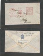 E- Zona Nacional. 1932 (11 Oct) Madrid CONGRESO INTERNACIONAL TELEGRAFOS Carta Circulada A Belgica, Gand, Con Marca Gomi - Andere & Zonder Classificatie