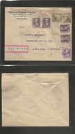 E-Estado Español. 1939 (14 April) Barcelona - Alemania, Colonia. Via Aérea (escasa). Franqueo Multiple + Censura. Bonito - Other & Unclassified