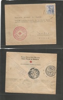 E-Estado Español. 1943 (Enero) POW. Cruz Roja Belga. Delegación España Sobre Franqueo S. Juan De La Cruz Con Marca Y Rem - Other & Unclassified