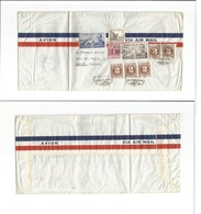 Andorra. 1948 (14 Enero) GPO - Suiza, Geneva. Air Multifkd Envelope, Mixed Usage Of Spain + Andorra Stamp. Uso Mixto Emi - Autres & Non Classés