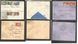 Marruecos - French. 1940-41. Meknes, Tiznit. 3 Multifkd Envelopes Usages To Switzerland. One Incl Red Cross POW Internee - Marruecos (1956-...)