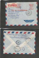 Marruecos - French. 1952 (28 May) Casablanca - Germany (30 May) Expreso Mail Machine Fkd Air Envelope. Postal Usage + Ti - Marokko (1956-...)