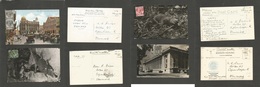 Straits Settlements Singapore. 1935-7. Singapore - Denmark. 4 Circulated Local Photo Better Post Cards. One With Cards I - Singapour (1959-...)