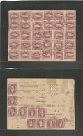 Switzerland. 1890 (17 Apr) Boncourt - London, UK, Postal Package Receipt Frkd Reverse And First By 40 X 1fr Lilac, Cds.  - Andere & Zonder Classificatie