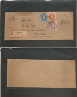 Switzerland. 1896 (4 July) St. Gallen - Spain, Barcelona. Registered PM Rate Multifkd Front Including 1 Fr Stamp. Fine T - Sonstige & Ohne Zuordnung