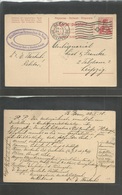 Switzerland - Stationery. 1918 (24 Jan) Bern - Germany, Leipzig. Reply Half 20c Red Stat Card, Slogan Rolling Cachet. Fi - Other & Unclassified