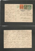 Switzerland. 1922 (27 Oct) Elgg - Norway, Christania. 10c Green Stat Card + 2 Adtls, Cds. VF + Dest. - Autres & Non Classés