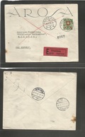 Switzerland. 1933 (20 Nov) Arosa Dorf - Munich, Germany (21 Nov) Single 90c. Express Mail Fkd Envelope. Fine. - Autres & Non Classés