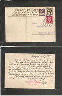 Switzerland - Stationery. 1933 (13 Dec) Reply Half Stationary Card Proper Usage Back. 10c Brown. Rispotta. Stuttgart, Ge - Otros & Sin Clasificación