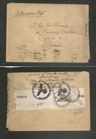 Switzerland - Xx. 1944 (Jan) French Internees At Konstanz, Bodensee - Spain, Madrid. Free Mail. Nazi + Spanish Censorshi - Other & Unclassified