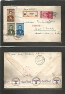 Turkey. 1940 (29 Jan) Ankara - Germany, Saale (8 Febr) Registered Multifkd Issue. Nazi Censored. Fine. - Autres & Non Classés