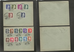 Ukraine. 1942 (11 Jan) Nazi Occup. Rowno (Wohl) Two Philatelic Usages, Illustrated Cachet 18 Diff Hitler Ovptd Values. - Ucrania
