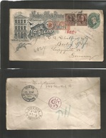 Usa - Stationery. 1897 (13 March) San Francisco - Germany, Berlin (29 March) 2c Green Stat Env. Liquor Dealers Printed C - Otros & Sin Clasificación