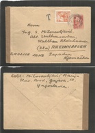 Yugoslavia. 1951 (3 Nov) Slav Brod. 3din Red Stat Env + Adtl, Taxed + Censored. Addressed To Germany, Rheinhausen. Fine. - Other & Unclassified