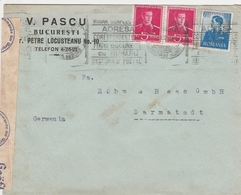 Roumanie Lettre Censurée Pour L'Allemagne 1940 - Poststempel (Marcophilie)