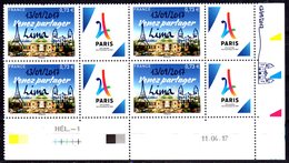 Timbres France 2017 N°5144 Paris 2024 Surchargé Neuf ** Coin Daté - 2010-2019