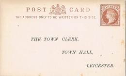 29308. Entero Postal Impresion Privada LEICESTER (England) 1899 - Brieven En Documenten