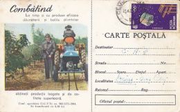 AGRICULTURE, PESTS ADVERTISING, ORCHARD, TRACTOR, SPECIAL POSTCARD, 1966, ROMANIA - Agriculture