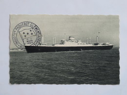 C.P.A. : 33  BORDEAUX , Inauguration Paquebot Clément Ader, Timbre Cachet Du 16 - 17 Mars 1954 - Maritime Post