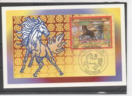 NOUVELLE-CALEDONIE - Année Lumière Chinoise Du Cheval : Cheval Et Hippocampe Et 12 Animaux Du Zodiaque Chinois - Maximum Cards