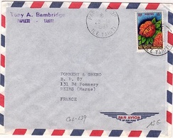 COL-L39 - POLYNESIE Lettre Par Avion De Papette Pour Reims 1983 - Briefe U. Dokumente