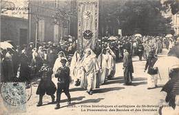 22-SAINT-BRIEUC- FÊTES HISTORIQUE ET CELTIQUES DE ST-BRIEUC 1900 LA PROCESSION DES BARDES ET DES DRUIDES - Saint-Brieuc