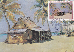 Carte-Maximum POLYNESIE N° Yvert PA 43 (Jean MASSON) Obl Sp Ill 1er Jour - Cartoline Maximum